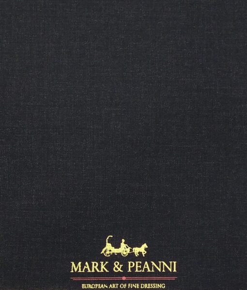 Mark & Peanni Dark Blue Shiny Sparkle Terry Rayon Party Wear Unstitched Fabric (1.25 Mtr) For Trouser