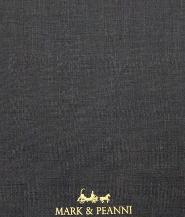 Mark & Peanni Dark Grey Self Design Terry Rayon Unstitched Fabric (1.25 Mtr) For Trouser
