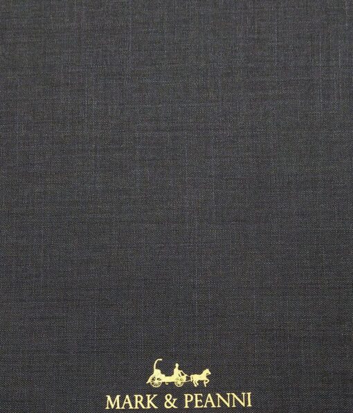 Mark & Peanni Dark Grey Self Design Terry Rayon Unstitched Fabric (1.25 Mtr) For Trouser