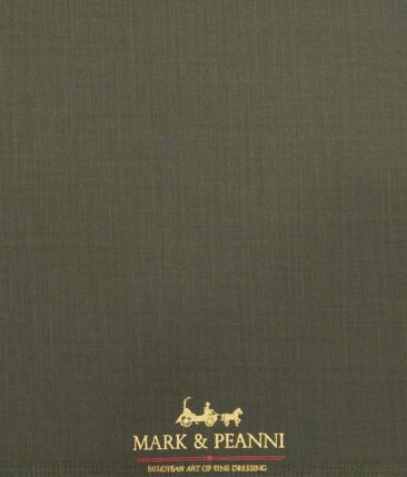 Mark & Peanni Moss Green Solid Terry Rayon Unstitched Fabric (1.25 Mtr) For Trouser