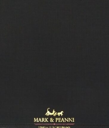 Mark & Peanni Black Solid Terry Rayon Unstitched Fabric (1.25 Mtr) For Trouser