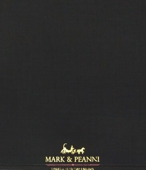 Mark & Peanni Black Solid Terry Rayon Unstitched Fabric (1.25 Mtr) For Trouser