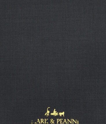 Mark & Peann Dark Shadow Grey Self Design Terry Rayon Unstitched Fabric (1.25 Mtr) For Trouser