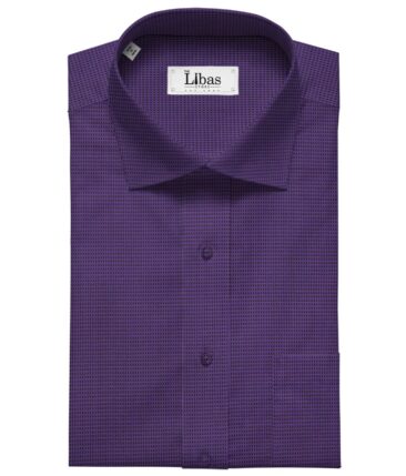 Nemesis Dark Purple 100% Giza Cotton Structured Shirt Fabric (1.60 M)