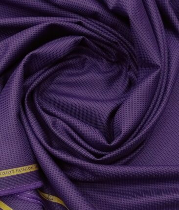 Nemesis Dark Purple 100% Giza Cotton Structured Shirt Fabric (1.60 M)