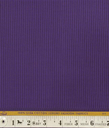 Nemesis Dark Purple 100% Giza Cotton Structured Shirt Fabric (1.60 M)