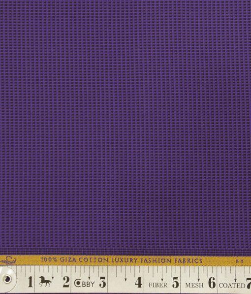 Nemesis Dark Purple 100% Giza Cotton Structured Shirt Fabric (1.60 M)