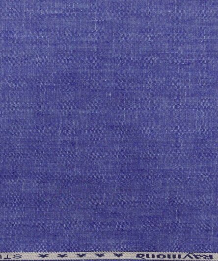 Raymond Blue 100% Pure Linen Self Design Premium Unstitched Blazer Fabric (2 M)