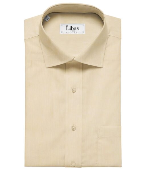 Raymond Cream 100% Pure Linen 70 LEA Self Design Shirt Fabric (1.60 M)