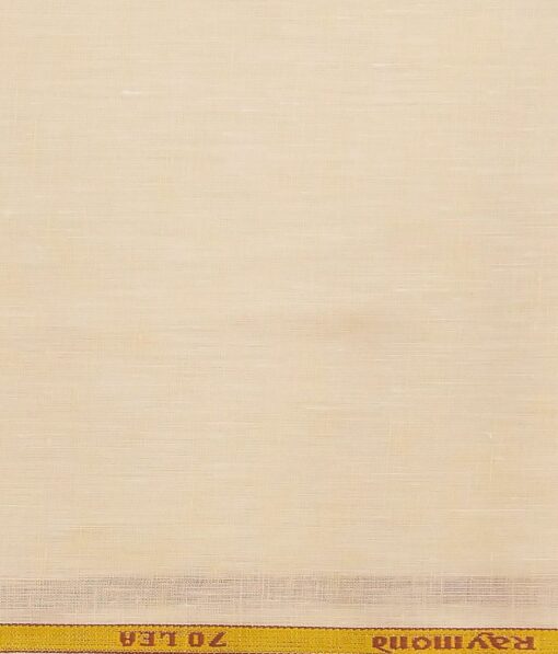 Raymond Cream 100% Pure Linen 70 LEA Self Design Shirt Fabric (1.60 M)