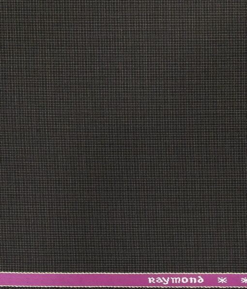 Raymond Dark Brown Self Design Poly Viscose Unstitched Fabric (1.25 Mtr) For Trouser
