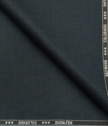 Raymond Dark Turquoise Green Self Design Poly Viscose Unstitched Fabric (1.25 Mtr) For Trouser