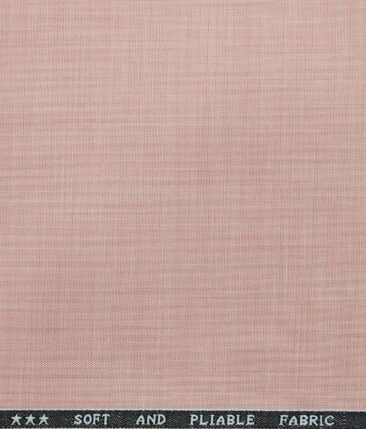 Raymond Light Peach Self Design Poly Viscose Unstitched Fabric (1.25 Mtr) For Trouser