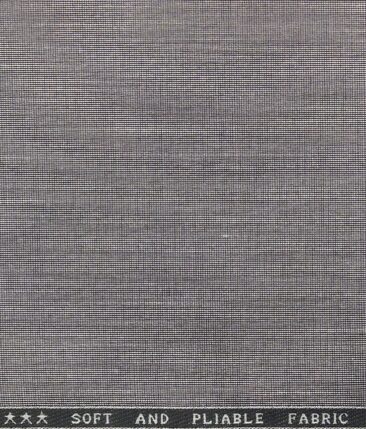 Raymond Light Silver Grey Structured Poly Viscose Unstitched Fabric (1.25 Mtr) For Trouser