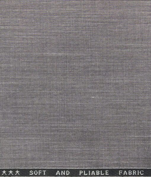 Raymond Light Silver Grey Structured Poly Viscose Unstitched Fabric (1.25 Mtr) For Trouser