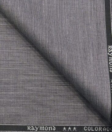 Raymond Light Silver Grey Structured Poly Viscose Unstitched Fabric (1.25 Mtr) For Trouser