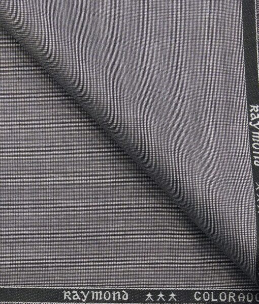 Raymond Light Silver Grey Structured Poly Viscose Unstitched Fabric (1.25 Mtr) For Trouser