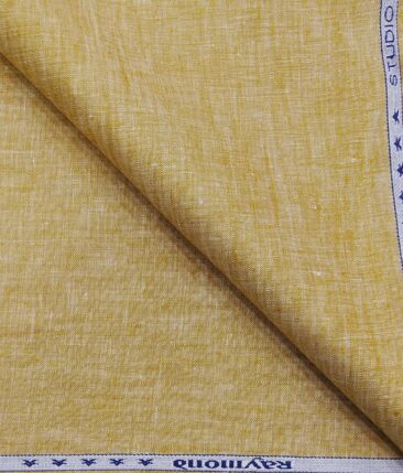 Raymond Biscotti Beige 100% Pure Linen Self Design Premium Unstitched Trouser Fabric (1.30 M)