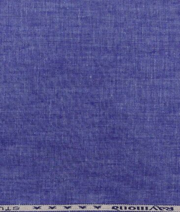 Raymond Blue 100% Pure Linen Self Design Premium Unstitched Trouser Fabric (1.30 M)