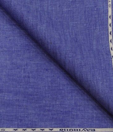 Raymond Blue 100% Pure Linen Self Design Premium Unstitched Trouser Fabric (1.30 M)