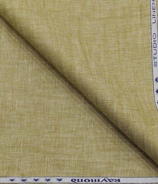 Raymond Sand Castle Beige 100% Pure Linen Self Design Premium Unstitched Trouser Fabric (1.30 M)