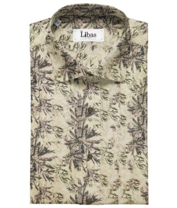 Solino Yellow 100% Super Fine Premium Cotton Multi Color Digital Floral Print Shirt Fabric (1.60 M) - Image 2