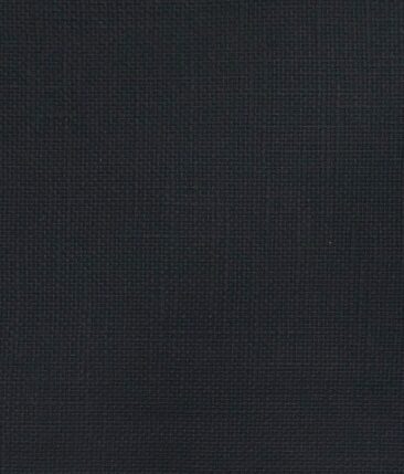 True Value Dark Navy Blue 100% Cotton Jute Weave Trouser Fabric (Unstitched - 1.30 Mtr)