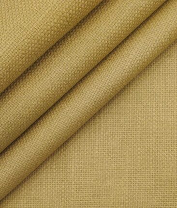 True Value Macaroon Beige 100% Cotton Jute Weave Trouser Fabric (Unstitched - 1.30 Mtr)