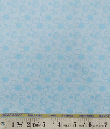 Cadini Italy Arctic Blue 100% Super Premium Cotton Jacquard Shirt Fabric (1.60 M)