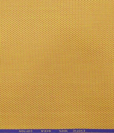 Cadini Italy Medalion Yellow 100% Giza Cotton Structured Shirt Fabric (1.60 M)