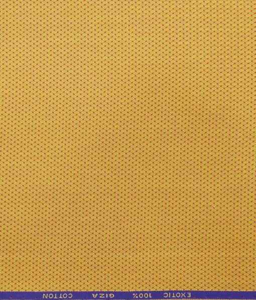 Cadini Italy Medalion Yellow 100% Giza Cotton Structured Shirt Fabric (1.60 M)