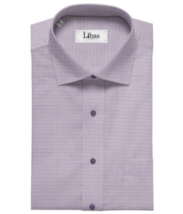 Cadini Italy Periwinkle Purple 100% Giza Cotton Jacquard Shirt Fabric (1.60 M)