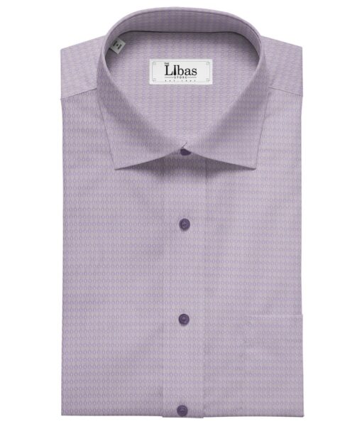 Cadini Italy Periwinkle Purple 100% Giza Cotton Jacquard Shirt Fabric (1.60 M)