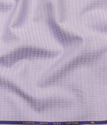 Cadini Italy Periwinkle Purple 100% Giza Cotton Jacquard Shirt Fabric (1.60 M)