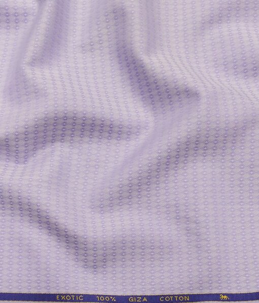 Cadini Italy Periwinkle Purple 100% Giza Cotton Jacquard Shirt Fabric (1.60 M)