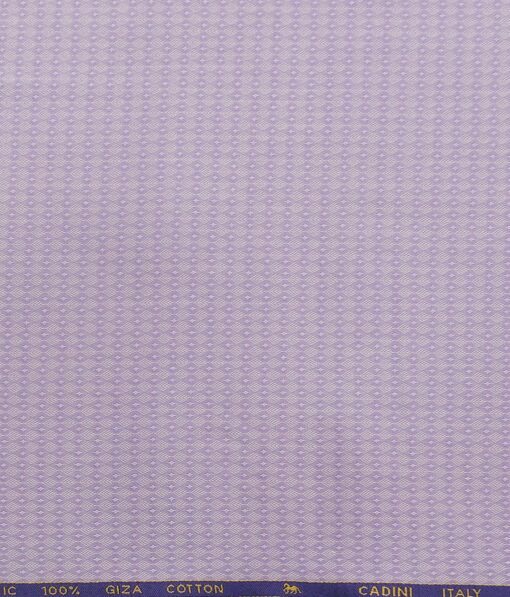 Cadini Italy Periwinkle Purple 100% Giza Cotton Jacquard Shirt Fabric (1.60 M)