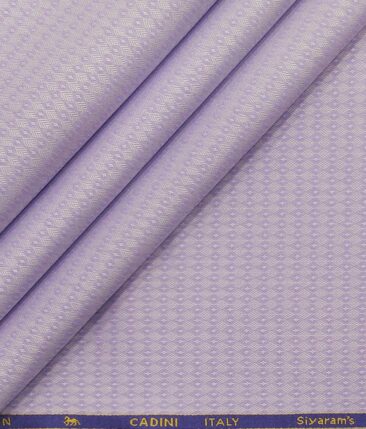 Cadini Italy Periwinkle Purple 100% Giza Cotton Jacquard Shirt Fabric (1.60 M)