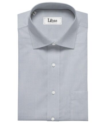 Cadini Italy Skyblue 100% Giza Cotton Dotted Structured Shirt Fabric (1.60 M)