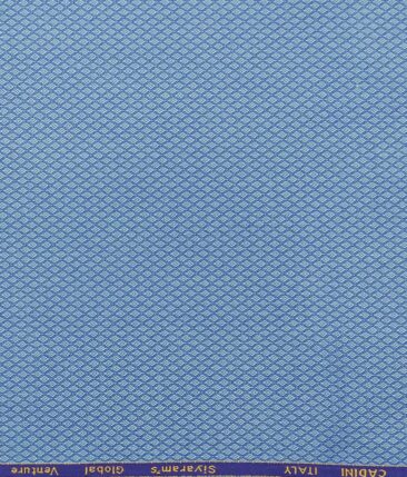 Cadini Italy Stone Blue 100% Giza Cotton Jacquard Shirt Fabric (1.60 M)