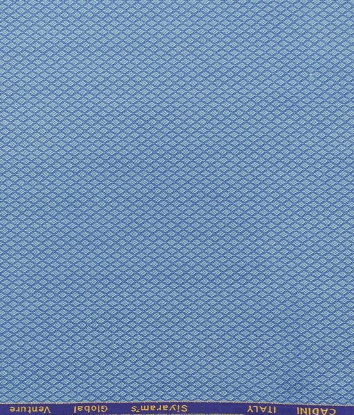 Cadini Italy Stone Blue 100% Giza Cotton Jacquard Shirt Fabric (1.60 M)
