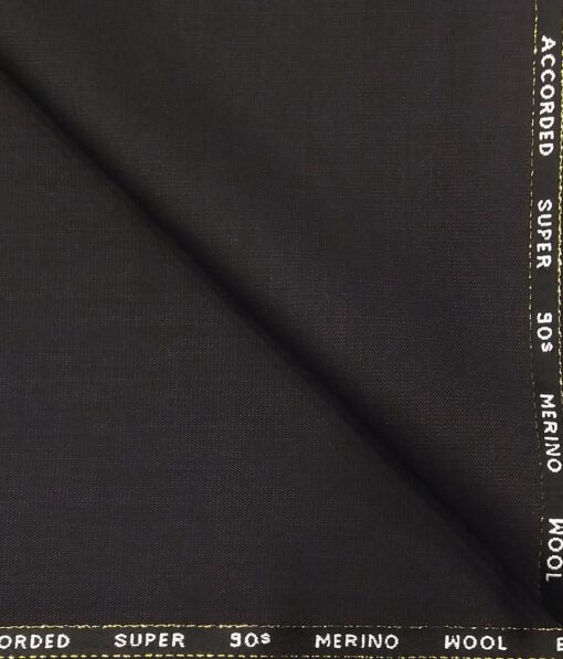 Cadini Italy by Siyaram's Dark Wine Solid Super 90's 20% Merino Wool  Unstitched Trouser Fabric (1.25 Mtr)