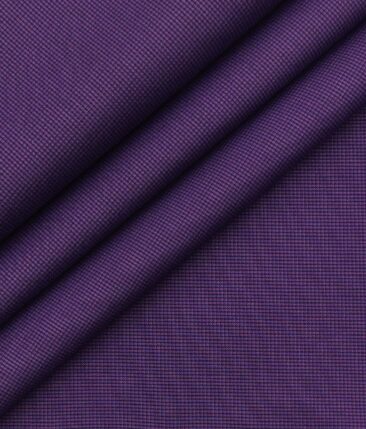 Exquisite Dark Purple Poly Cotton Micro Checks Shirt Fabric (1.60 M)