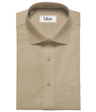 Fabio Rossini Oat Beige 100% Egyptian Giza Cotton Solid Shirt Fabric (1.60 M)