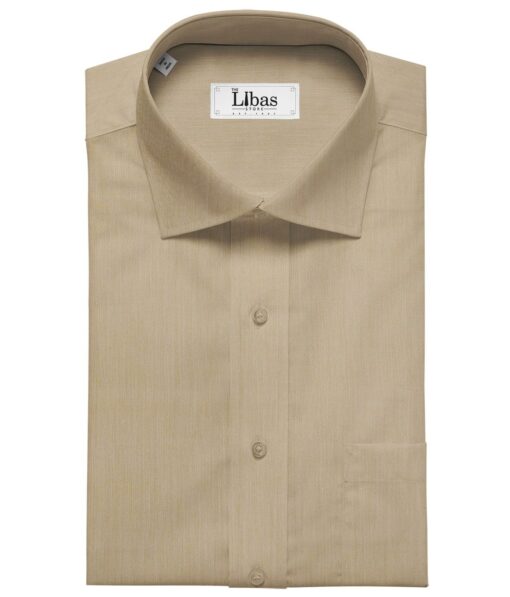 Fabio Rossini Oat Beige 100% Egyptian Giza Cotton Solid Shirt Fabric (1.60 M)