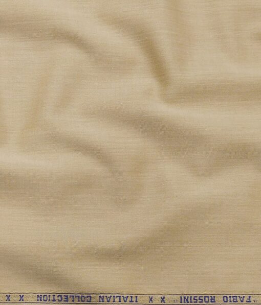 Fabio Rossini Oat Beige 100% Egyptian Giza Cotton Solid Shirt Fabric (1.60 M)
