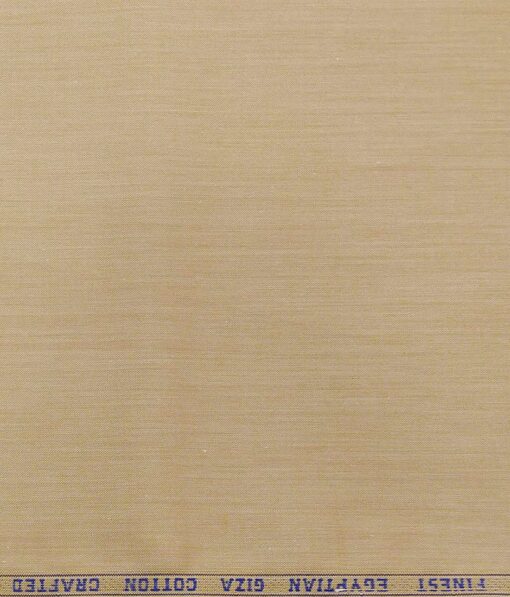 Fabio Rossini Oat Beige 100% Egyptian Giza Cotton Solid Shirt Fabric (1.60 M)