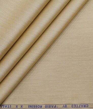 Fabio Rossini Oat Beige 100% Egyptian Giza Cotton Solid Shirt Fabric (1.60 M)