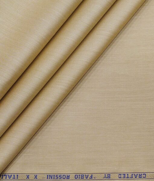 Fabio Rossini Oat Beige 100% Egyptian Giza Cotton Solid Shirt Fabric (1.60 M)