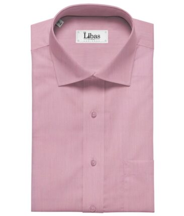 Fabio Rossini Pink 100% Egyptian Giza Cotton Solid Shirt Fabric (1.60 M)