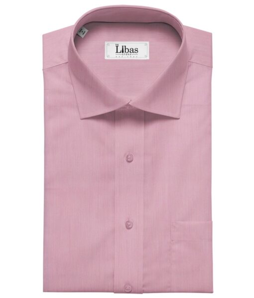 Fabio Rossini Pink 100% Egyptian Giza Cotton Solid Shirt Fabric (1.60 M)